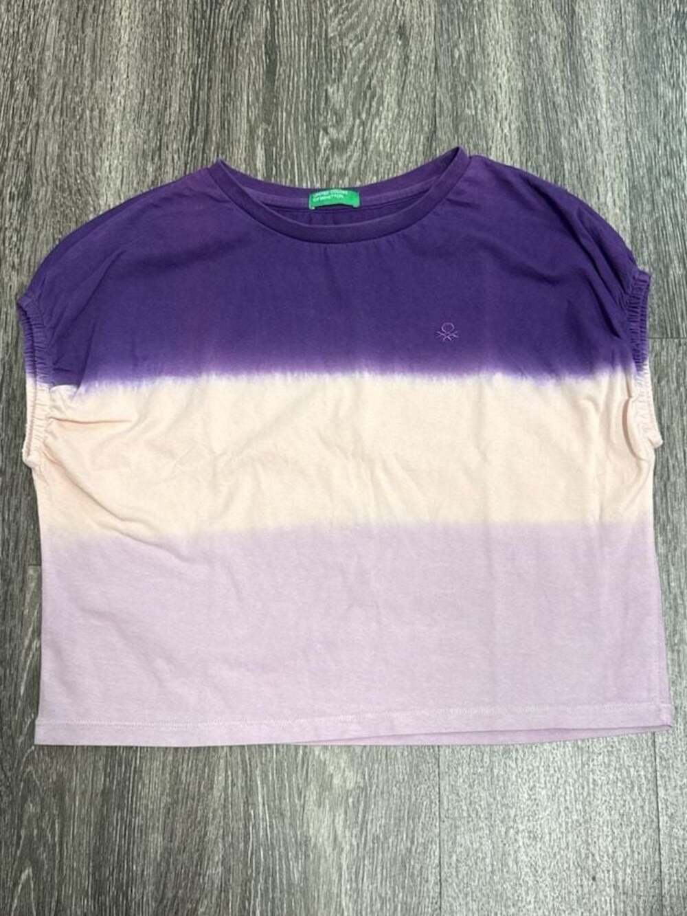 United Colors of Benetton Ombre Cap Sleeve T-Shirt Size L